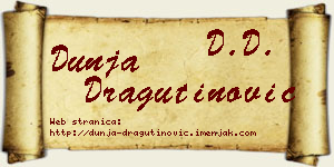 Dunja Dragutinović vizit kartica